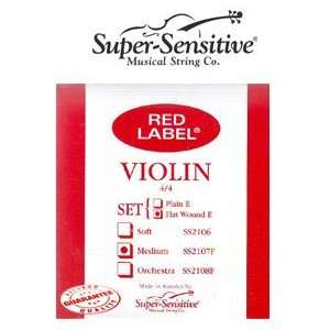  SUPER SENSITIVE RED LABEL VIOLIN STRING SET 4/4 Musical 