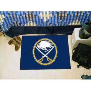 NHL Buffalo Sabres Logo Chromo Jet Printed Rectangular Area Rug Floor 