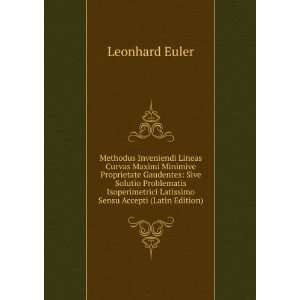   Latissimo Sensu Accepti (Latin Edition) Leonhard Euler Books