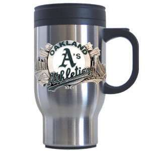  Oakland Athletics Stainless Steel & Pewter Travel Mug 