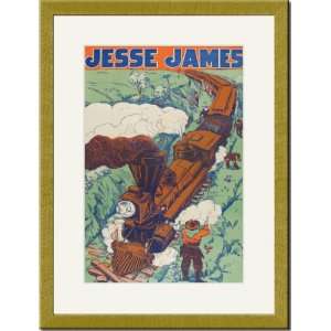  Gold Framed/Matted Print 17x23, Jesse James