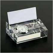 Product Image. Title Clock Business Card Holder
