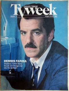 Dennis Farina CRIME STORY Chicago TV guide Aug 16 1987  