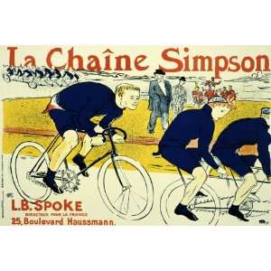  BIKE BICYCLE RACE LA CHAINE SIMPSON FRANCE FRENCH VINTAGE 