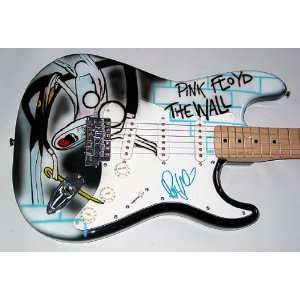   Waters Autographed Signed Pink Floyd Airbrush Guitar 