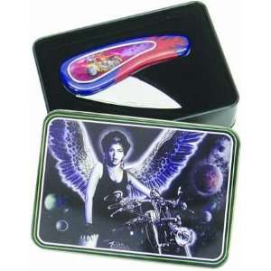  Red Angel Fire Bike Collectable Pocket Knife Sports 