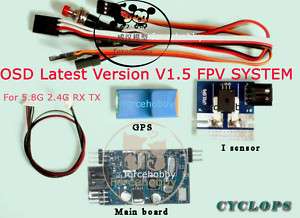 CYCLOPS OSD V1.5 FPV SYSTEM W/ GPS VOLTS AMPS TELEMETRY  