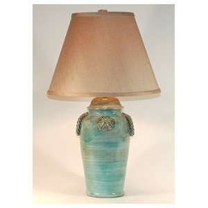  Vietri Aqua Blue Rustic Pottery Table Lamp