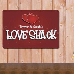  Personalized Love Shack Metal Wall Sign: Home & Kitchen