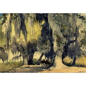  Oil Painting: Live Oaks: Winslow Homer Hand Painted Art 