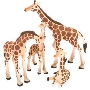  Eco Dome Giraffe Family Realistic 4 piece Animal Figure 