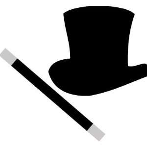    magician top hat and magic wand Stickers Arts, Crafts & Sewing