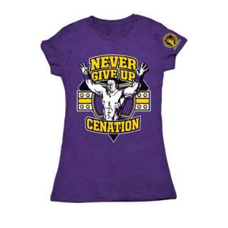 Camiseta para mujer púrpura de JOHN CENA Cenation WWE NUEVA