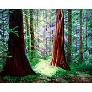  Redwood Trees California Landscape Local Artist Iverson 