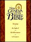 New Geneva Study Bible New King James Version (NKJV), burgundy bonded 