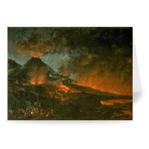 Vesuvius Erupting by Italian School   Greeting Card (Pack of 2)   7x5 
