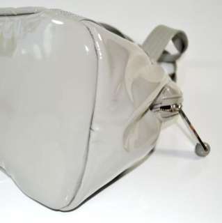 Chanel Gray Quilted Vinyl Hobo Handbag Tote Bag  