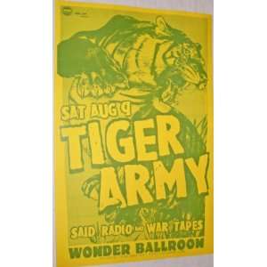 Tiger Army Poster   Concert Flyer