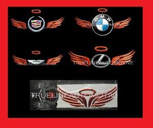 CHEVROLET 3D Red Angel Wing Decal Sticker Logo Trim  