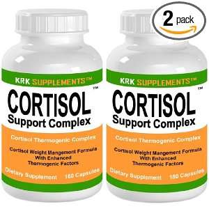  2 BOTTLES Cortisol Support Complex 360 total Capsules Burn 