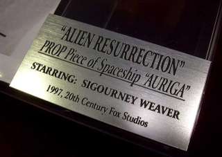 Sigourney Weaver signed AUTOGRAPH, ALIEN Ship Movie PROP, Frame, DVD 