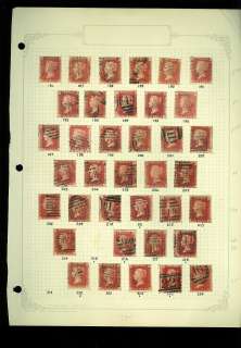 Great Britain, Victoria, 1 penny red, Advanced Stamp Collection hinged 