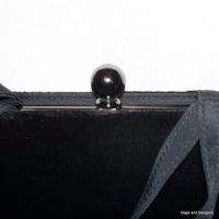 NINE WEST Black Velvet Evening Bag Handbag BARGAIN  