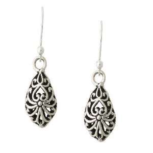  Lisbeth Dahl Silver Drop with Oriental Pattern Earrings 