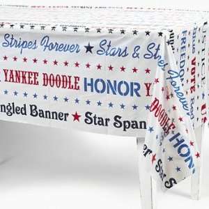  Patriotic Word Table Cover   Tableware & Table Covers 
