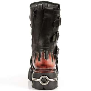 NEW ROCK FLAMING BOOTS   RED   GOTHIC/PUNK/METAL   UNISEX  