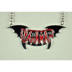  Vampire Fangs Bat Wing Necklace Gothic Deathrock Punk 