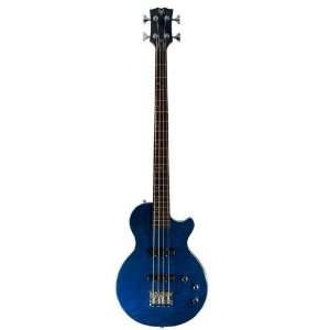  Svk Electric Bass Guitar Bwood Body Arch Flm Maple Tblu 