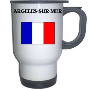  France   ARGELES SUR MER White Stainless Steel Mug 