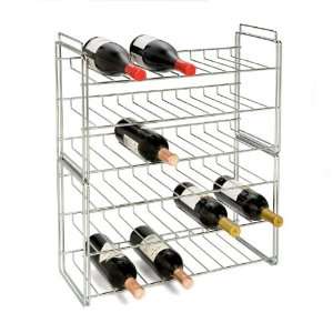    The Container Store Chrome Stacking Wine Rack: Home & Kitchen