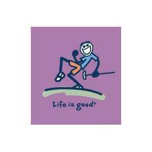 Life Is Good Womens Crusher Short Sleeve T shirts Pump Putt on Purple 