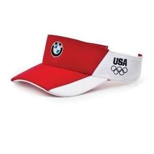  BMW Team USA Olympic Visor   Red/White Automotive