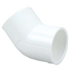   417 Series PVC Pipe Fitting, 45 Degree Elbow, Schedule 40, 1 Slip