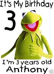 Kermit The Frog Sesame Street Birthday Boy Girl T Shirt  