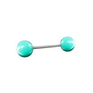Stainless Steel with UV Light Blue Barbell   Star   14G   Sold as a 