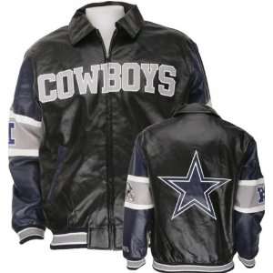    Dallas Cowboys Faux Leather Bomber Jacket