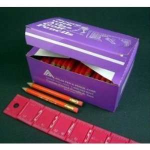  Imprinted Mini Pencils (Assorted Colors) w Erasers Case 