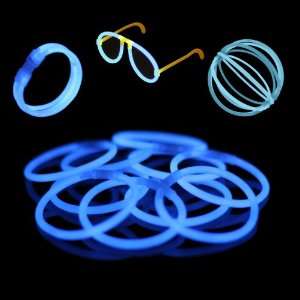  50 8 Premium Glow Stick Bracelets (Blue) Toys & Games