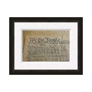  Close View Of Us Constitution Framed Giclee Print: Home 