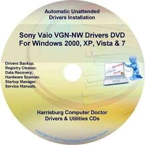 Sony Vaio VGN NW Drivers Restore Recovery CD/DVD  