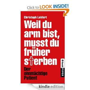 Weil du arm bist, musst du früher sterben (German Edition) Christoph 