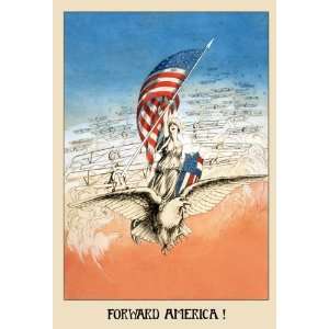  Forward America! 24X36 Giclee Paper: Home & Kitchen