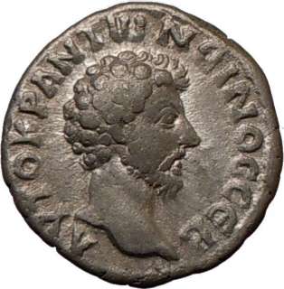   AURELIUS 163AD Caesarea Ancient Silver Roman Coin Mt. Argaeus Helios