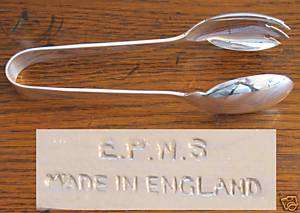LARGE SILVERPLATE SALAD TONG made in England EPNS  