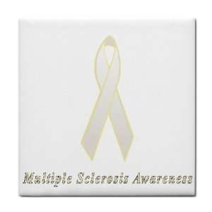 Multiple Sclerosis Awareness Ribbon Tile Trivet