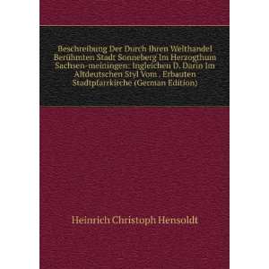   Stadtpfarrkirche (German Edition) Heinrich Christoph Hensoldt Books